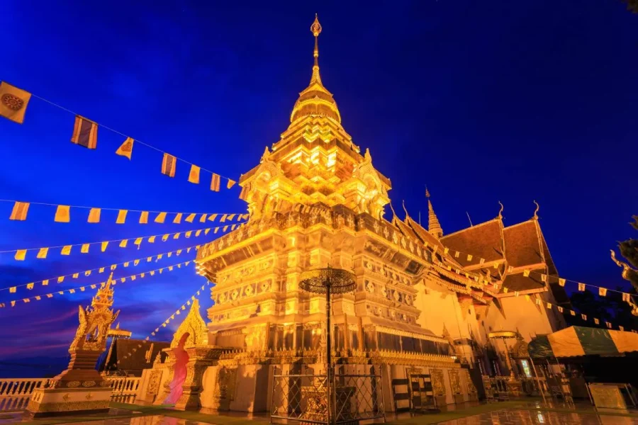 Doi Suthep Hmong Village Chiang Mai temple view