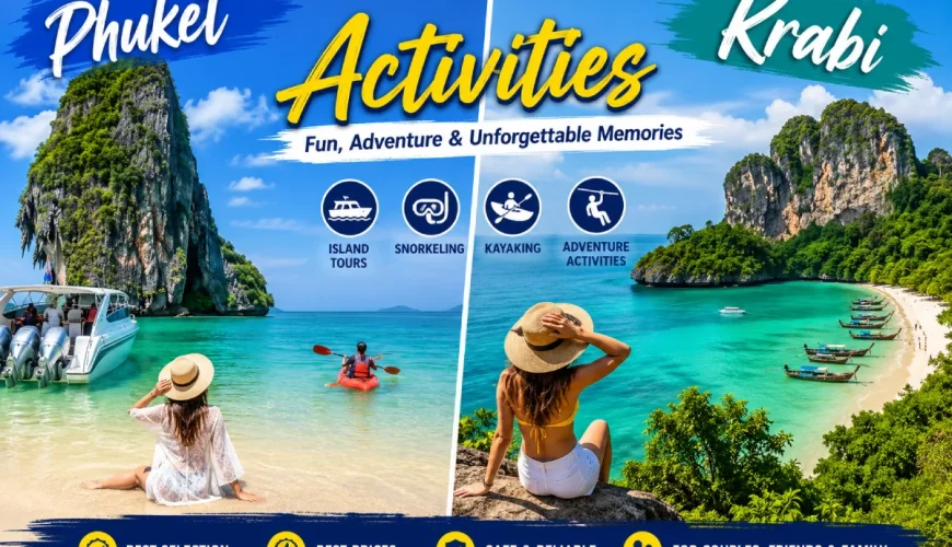 Phuket Krabi activities - James Bond Island and Phi Phi Island tours by Bangkok Holiday Travels